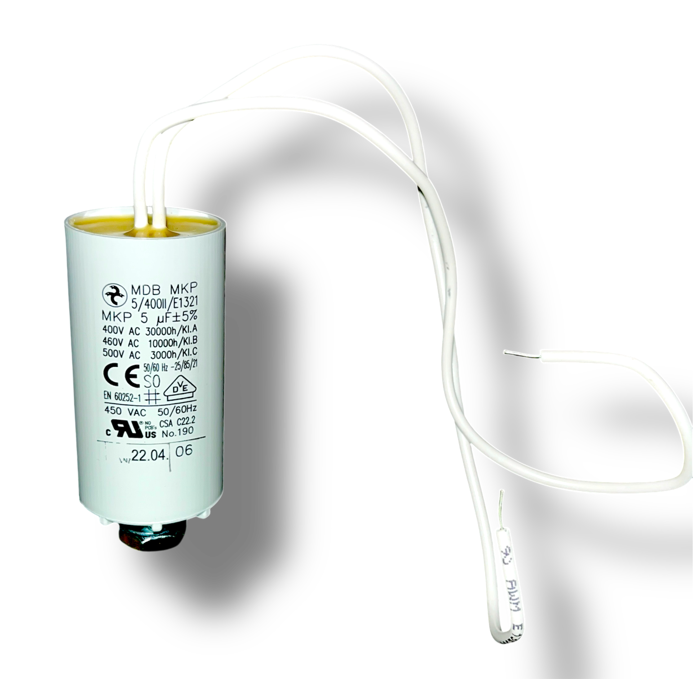 Capacitor 5µF ±5% 400-500VAC 50/60Hz MDB MKP