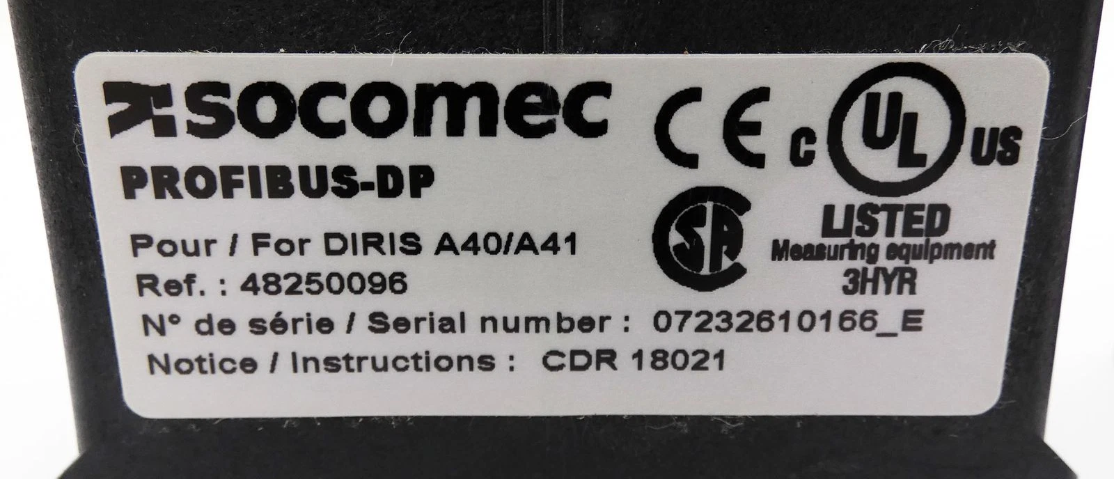 Módulo de comunicación Socomec 48250096 RS485 Profibus-DP para DIRIS A40/A41