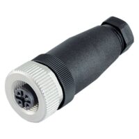 M12 Conector de cable hembra, Contactos: 5, 6,0-8,0 mm, sin blindaje, abrazadera de cable, IP67