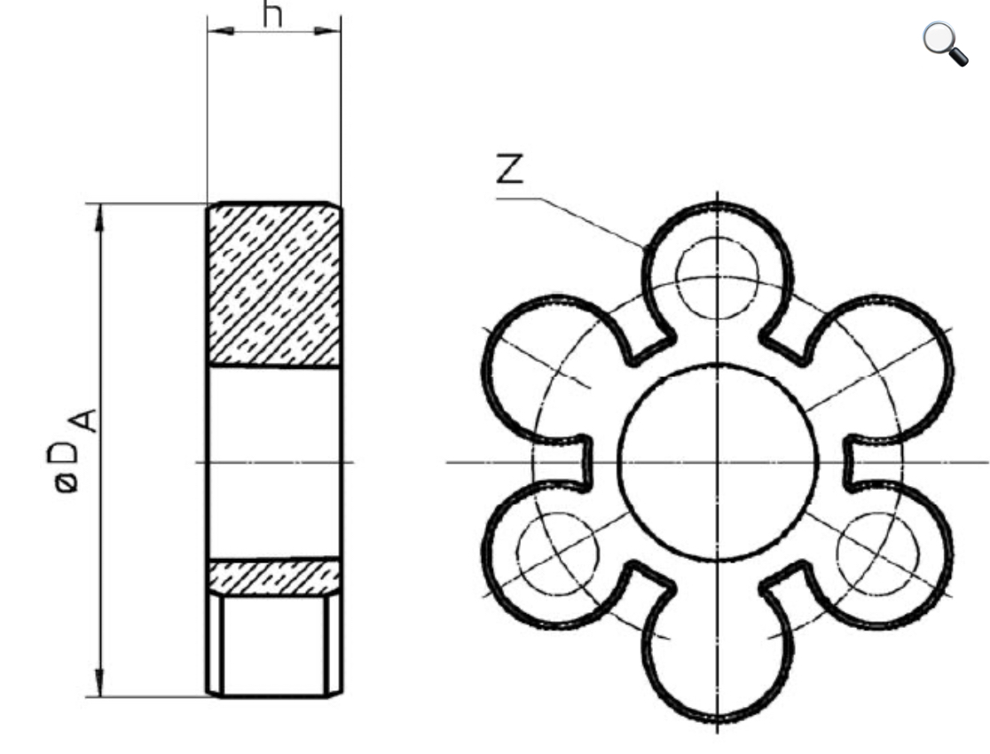 Acoplamiento S-85 PUR (AFM) intercambiable con Tschan-S 85 PUR anillo elástico - Imagen 3