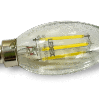 Foco LED Vela Filamento 4W E12 – Luz Fría 6500K